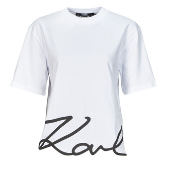 Odjeća Žene
 Majice kratkih rukava Karl Lagerfeld karl signature hem t-shirt Bijela