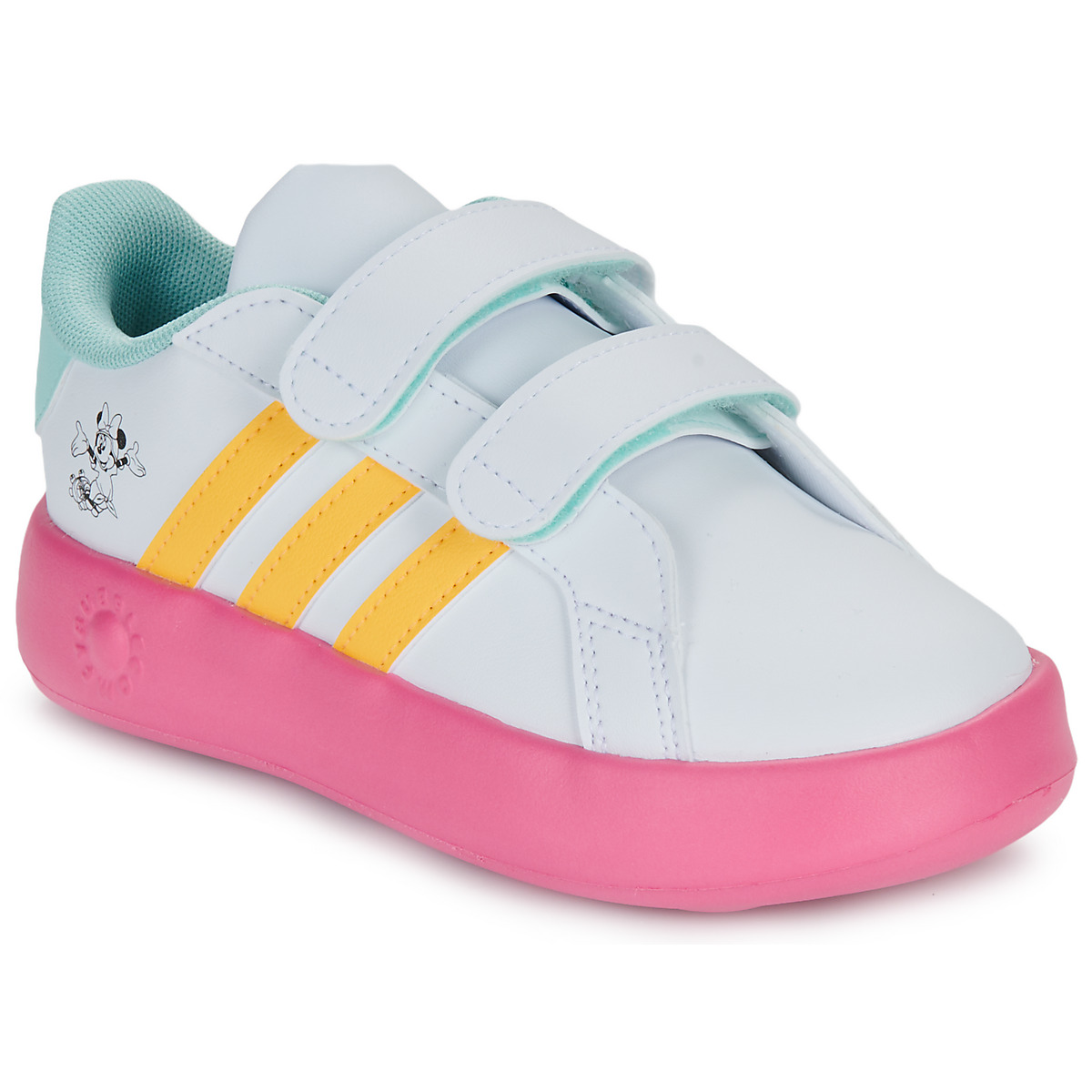 Obuća Djevojčica Niske tenisice Adidas Sportswear GRAND COURT MINNIE CF I Bijela / Ružičasta