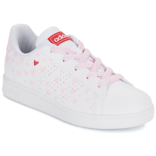 Obuća Djevojčica Niske tenisice Adidas Sportswear ADVANTAGE K Bijela / Ružičasta