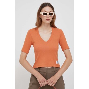 Odjeća Žene
 Majice / Polo majice Calvin Klein Jeans J20J222379 Narančasta