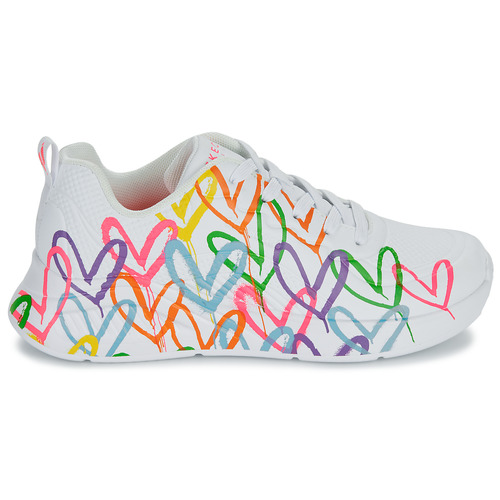 Skechers UNO LITE GOLDCROWN - HEART OF HEARTS Bijela / Višebojna