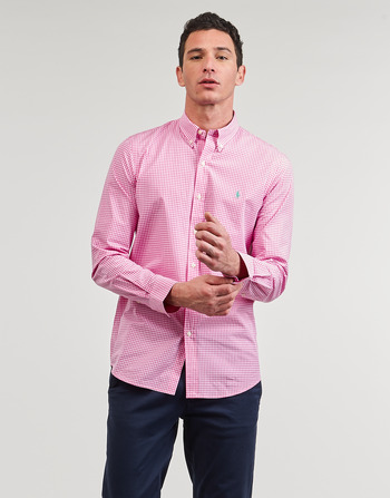 Odjeća Muškarci
 Košulje dugih rukava Polo Ralph Lauren CHEMISE AJUSTEE SLIM FIT EN POPELINE RAYE Ružičasta / Bijela / Ružičasta