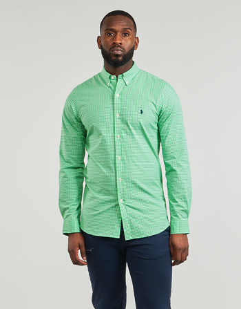 Odjeća Muškarci
 Košulje dugih rukava Polo Ralph Lauren CHEMISE AJUSTEE SLIM FIT EN POPELINE RAYE Zelena