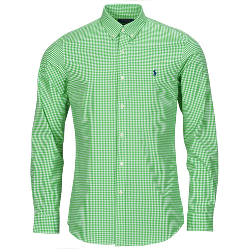 Odjeća Muškarci
 Košulje dugih rukava Polo Ralph Lauren CHEMISE AJUSTEE SLIM FIT EN POPELINE RAYE Zelena