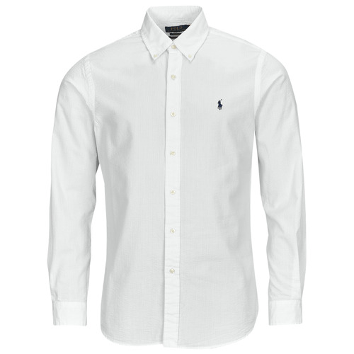 Odjeća Muškarci
 Košulje dugih rukava Polo Ralph Lauren CHEMISE COUPE DROITE EN SEERSUCKER Bijela