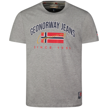 Odjeća Muškarci
 Majice kratkih rukava Geographical Norway SX1052HGNO-BLENDED GREY Siva