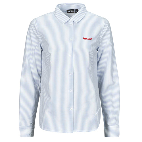 Odjeća Žene
 Košulje i bluze Pieces PCIRENE Bijela / Plava