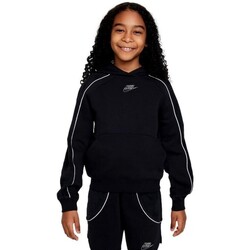 Odjeća Djevojčica Sportske majice Nike SUDADERA  AMPLIFY FD3159 Crna