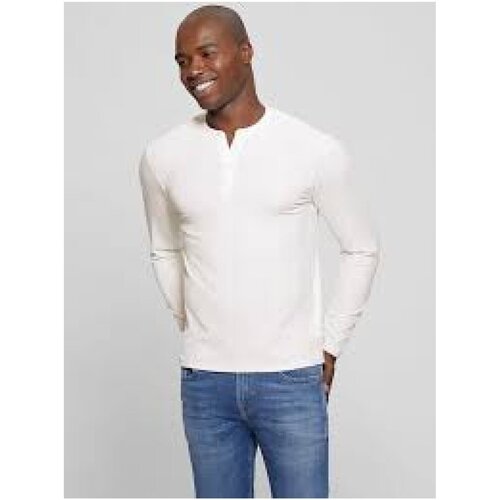 Odjeća Muškarci
 Majice dugih rukava Guess M3BP24 KBWH2 Bijela