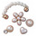 Modni dodaci Dodaci za obuću Crocs Dainty Pearl Jewelry 5 Pack Bijela / Gold