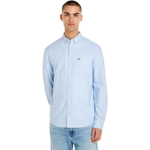 Odjeća Muškarci
 Košulje dugih rukava Tommy Jeans CAMISA OXFORD REGULAR    DM0DM18335 Plava