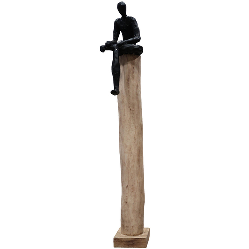 Dom Dekorativni predmeti  Signes Grimalt Figura Sjedeći Čovjek Smeđa
