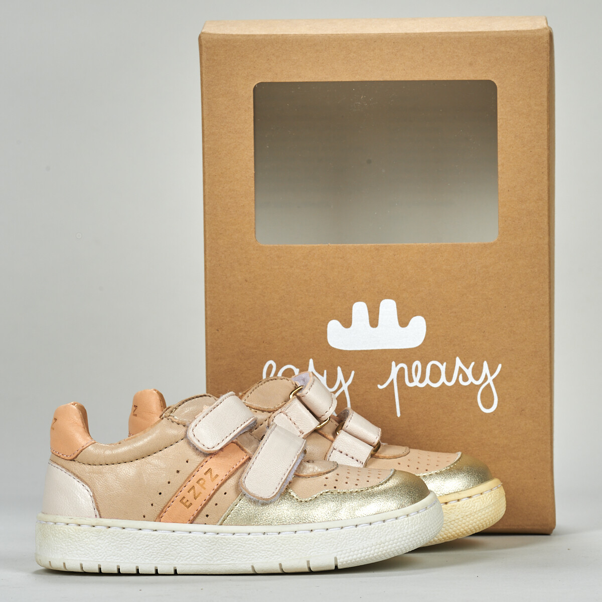 Obuća Djeca Niske tenisice Easy Peasy MY GRANDE BASKET VELCRO Bež