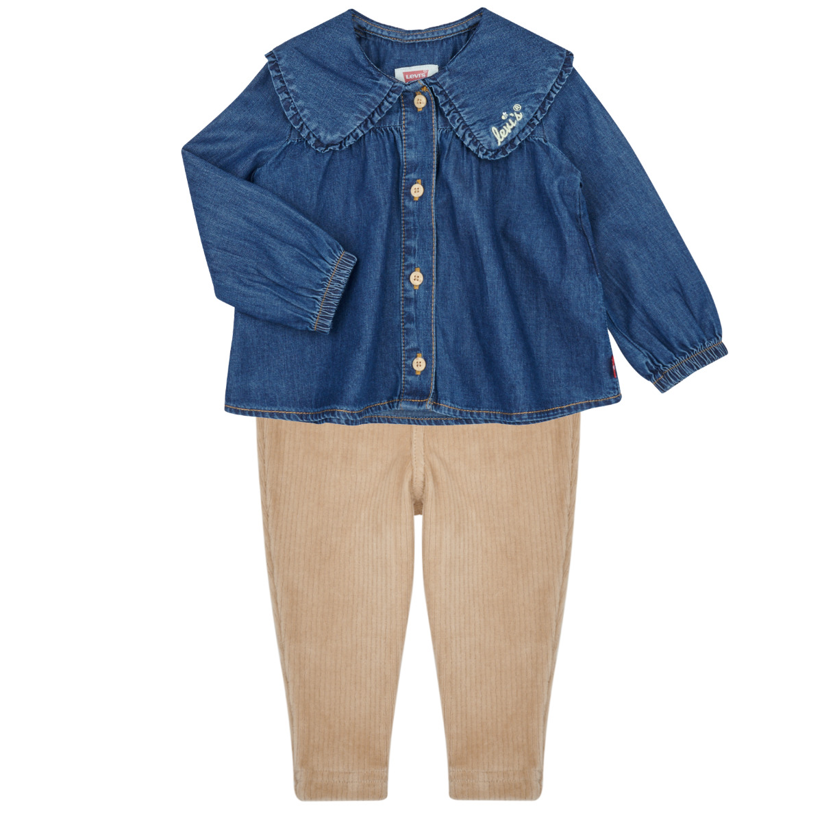 Odjeća Djevojčica Dječji kompleti Levi's LVG 2PC COLLARED TOP & LEGGING Plava / Bež