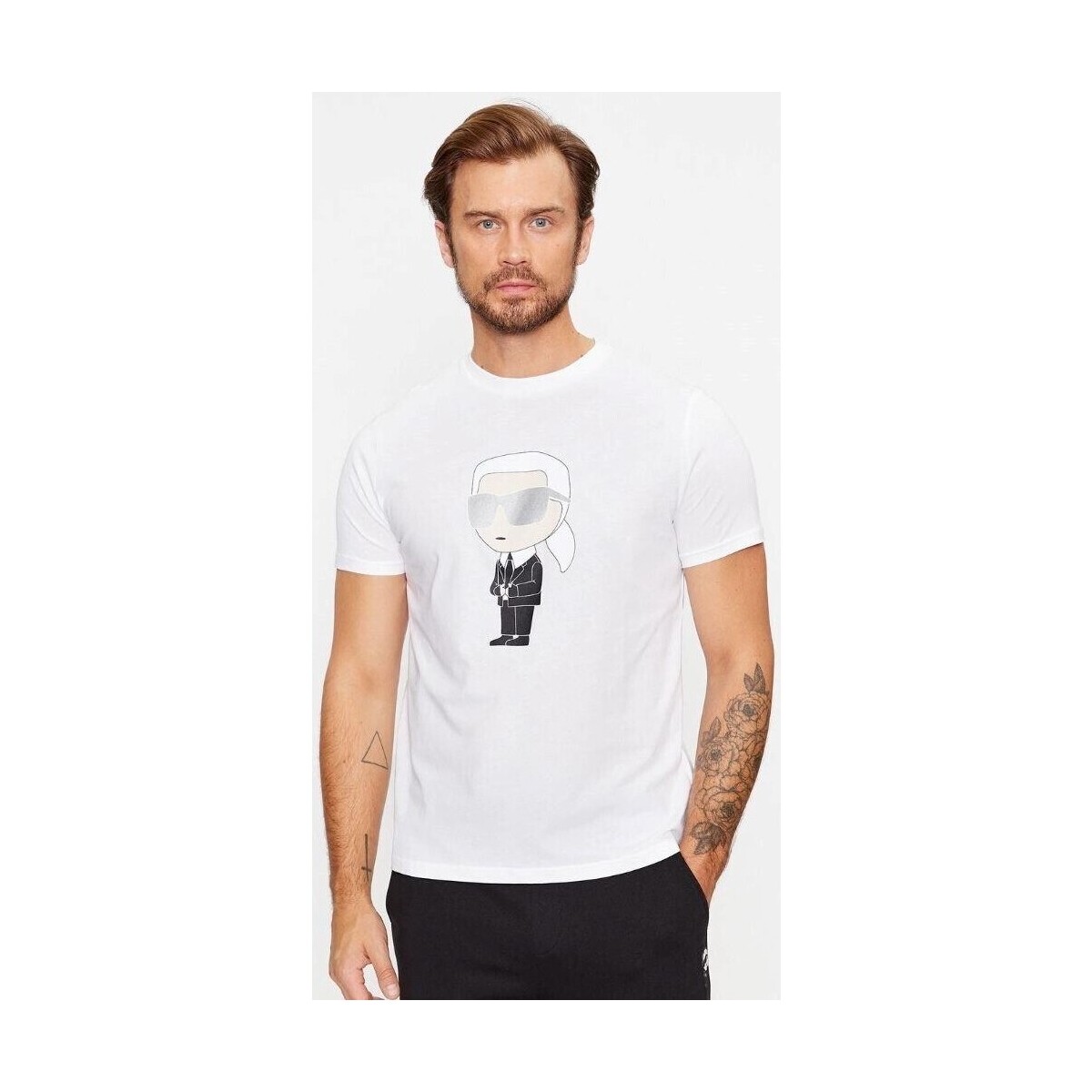 Odjeća Muškarci
 Majice kratkih rukava Karl Lagerfeld 500251 755071 Bijela