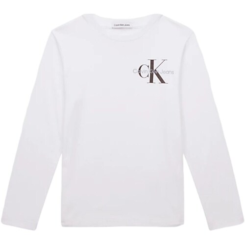 Odjeća Dječak
 Majice dugih rukava Calvin Klein Jeans IB0IB01457 Bijela