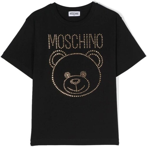 Odjeća Djevojčica Majice kratkih rukava Moschino HBM060LBA10 Crna