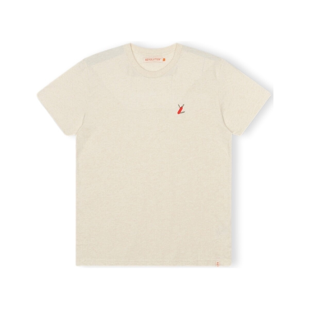Odjeća Muškarci
 Majice / Polo majice Revolution T-Shirt Regular 1343 SUR - Off-White/Melange Bijela