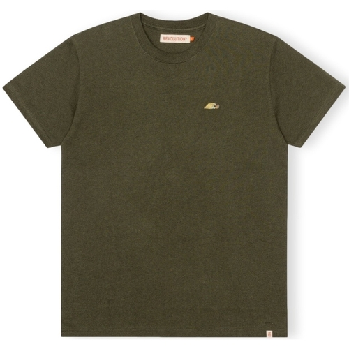 Odjeća Muškarci
 Majice / Polo majice Revolution T-Shirt Regular 1342 TEN - Army/Melange Zelena