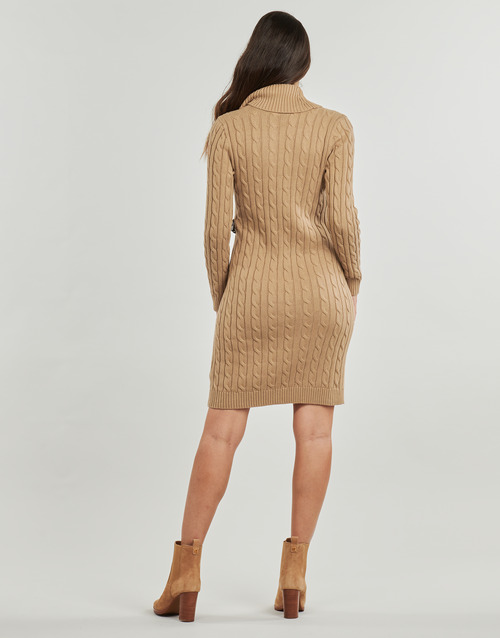 Lauren Ralph Lauren MADASKA-LONG SLEEVE-CASUAL DRESS Camel