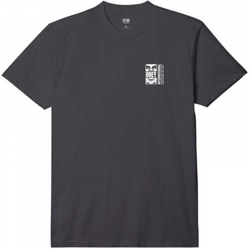 Odjeća Muškarci
 Majice / Polo majice Obey icon split Crna
