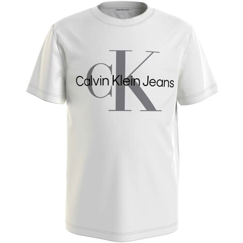 Odjeća Djevojčica Majice kratkih rukava Calvin Klein Jeans IU0IU00460 Bijela