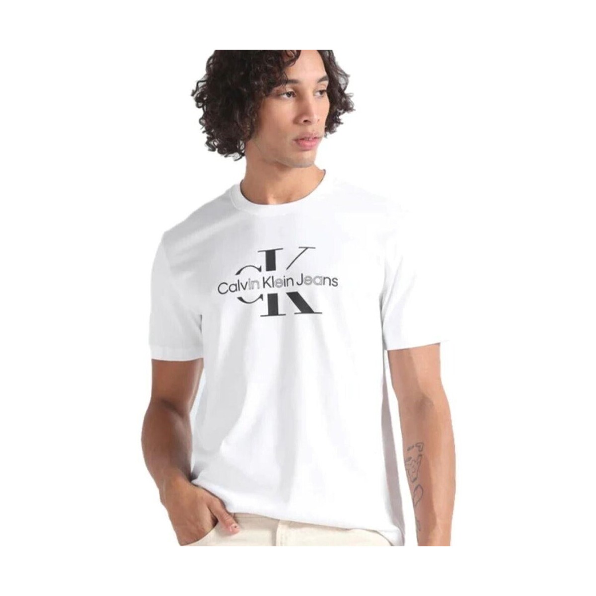 Odjeća Muškarci
 Majice kratkih rukava Calvin Klein Jeans J30J325190YAF Bijela