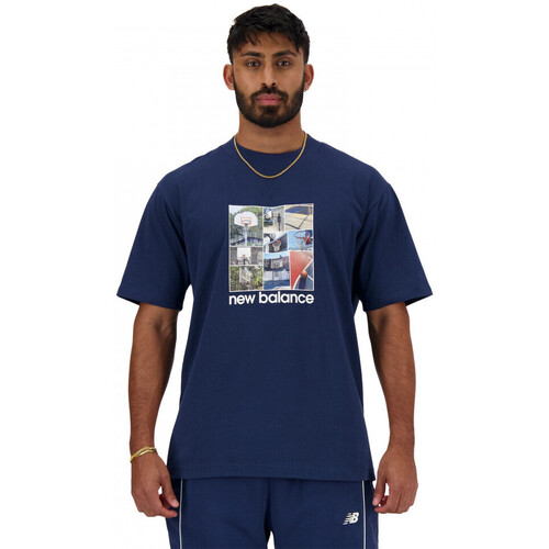 Odjeća Muškarci
 Majice / Polo majice New Balance Hoops graphic t-shirt Plava