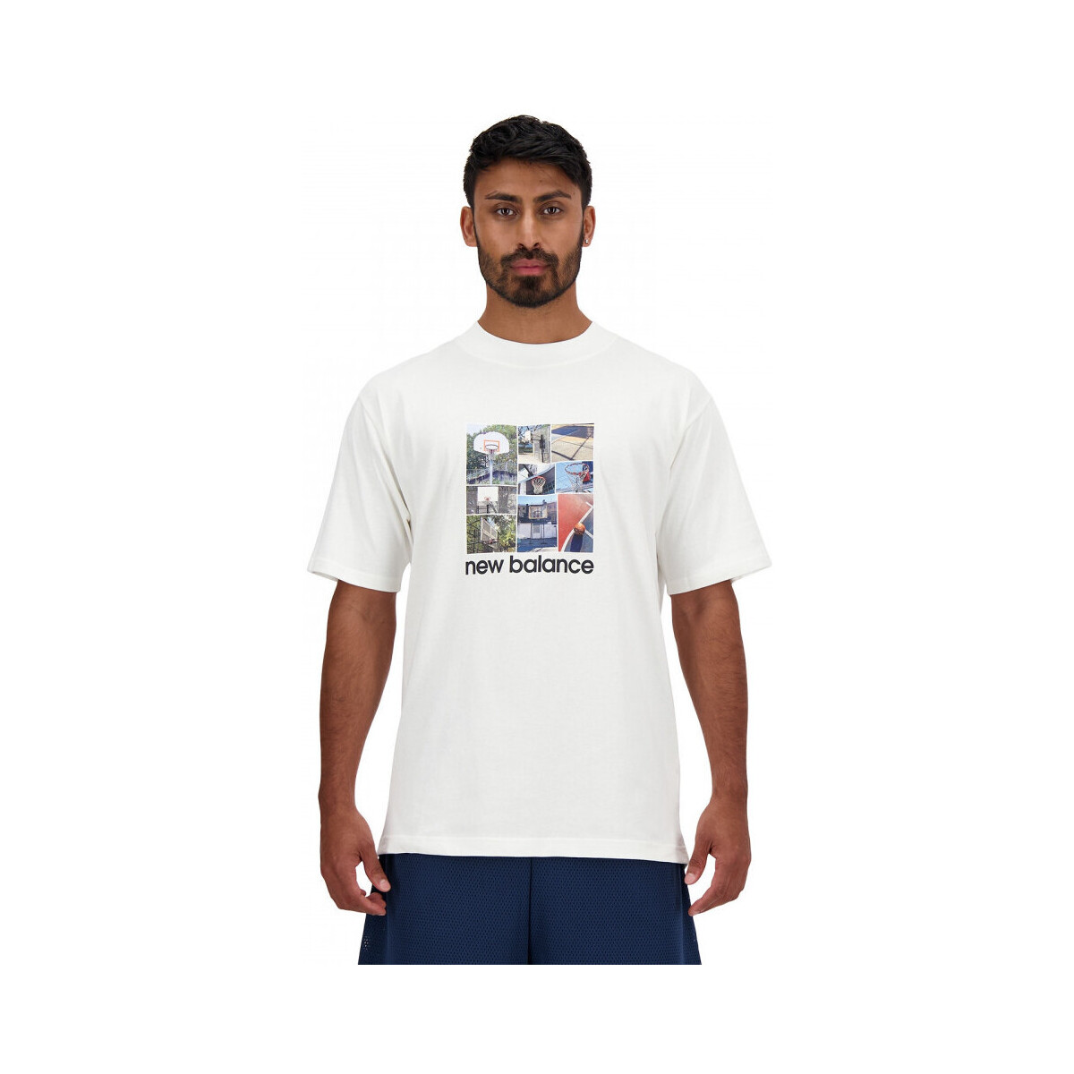 Odjeća Muškarci
 Majice / Polo majice New Balance Hoops graphic t-shirt Bijela