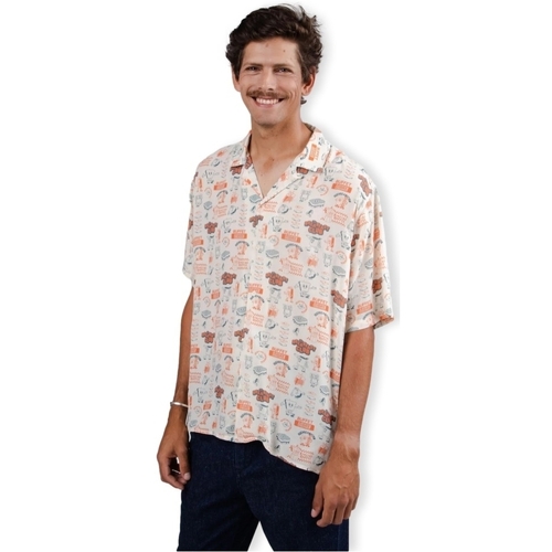 Odjeća Muškarci
 Košulje dugih rukava Brava Fabrics Buffet Aloha Shirt - Sand Bijela