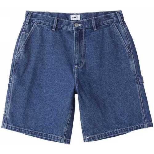 Odjeća Muškarci
 Bermude i kratke hlače Obey Bigwig denim carpenter short Plava