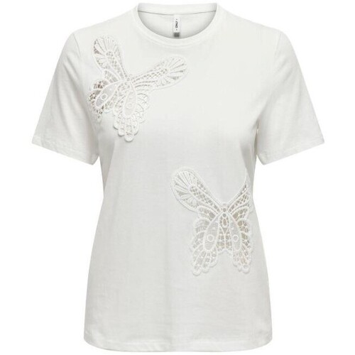 Odjeća Žene
 Majice / Polo majice Only 15315344 FLY Bijela