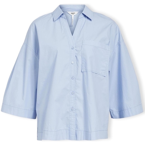 Odjeća Žene
 Topovi i bluze Object Demi Shirt 3/4 - Brunnera Blue Plava