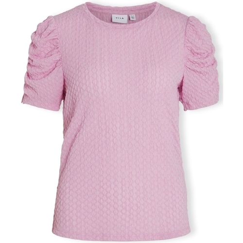 Odjeća Žene
 Topovi i bluze Vila Noos Top Anine S/S - Pastel Lavender Ružičasta