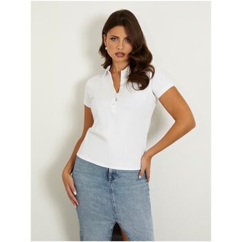 Odjeća Žene
 Majice / Polo majice Guess W4GP62 KBZV1 Bijela