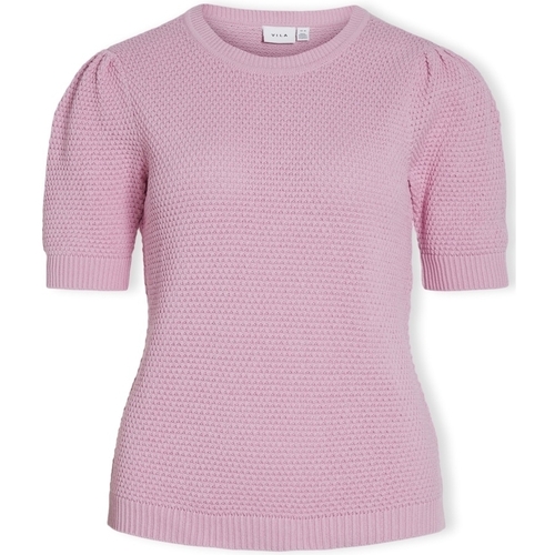 Odjeća Žene
 Topovi i bluze Vila Noos Dalo Knit  S/S - Pastel Lavender Ružičasta