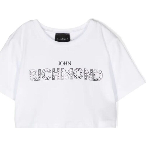 Odjeća Djevojčica Majice kratkih rukava John Richmond RGP24145TS Bijela
