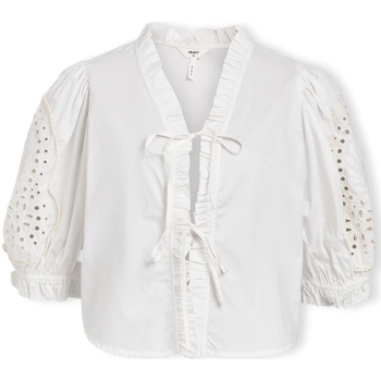 Odjeća Žene
 Topovi i bluze Object Top Brodera S/S - White Sand Bijela