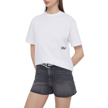 Odjeća Žene
 Polo majice dugih rukava Karl Lagerfeld 241J1707 Bijela