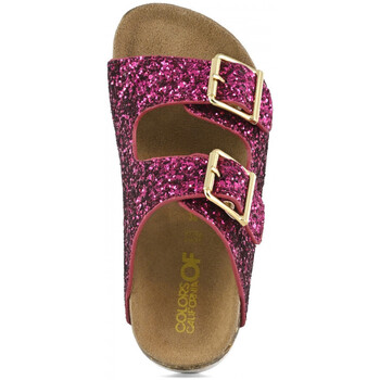 Colors of California Glitter sandal 2 buckles Ružičasta