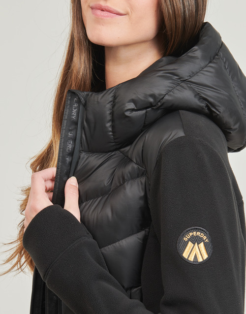 Superdry HOODEED STORM FLEECE JACKET Crna