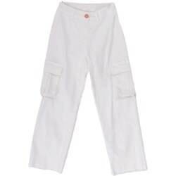 Odjeća Djevojčica Cargo hlače Manila Grace MG2698 Bijela
