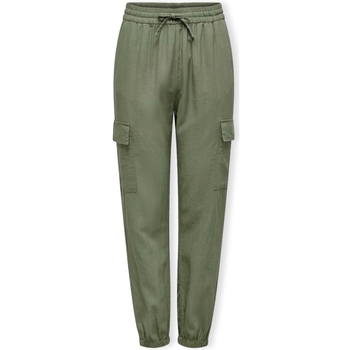 Only Noos Caro Pull Up Trousers - Oil Green Zelena