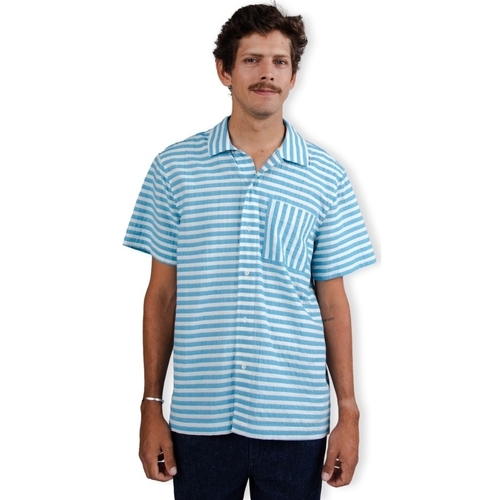Odjeća Muškarci
 Košulje dugih rukava Brava Fabrics Stripes Shirt - Blue Bijela