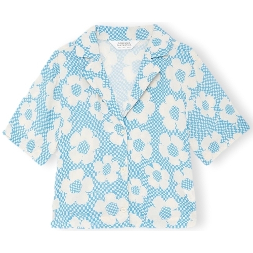 Odjeća Žene
 Topovi i bluze Compania Fantastica COMPAÑIA FANTÁSTICA Shirt 12108 - Flowers Plava