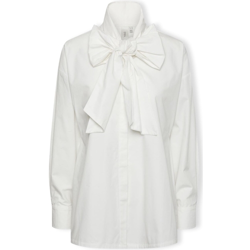 Odjeća Žene
 Topovi i bluze Y.a.s YAS Sigga Shirt L/S - Star White Bijela
