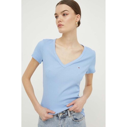 Odjeća Žene
 Majice / Polo majice Tommy Jeans DW0DW17385 Plava
