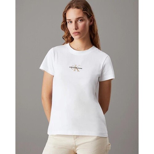 Odjeća Žene
 Majice / Polo majice Calvin Klein Jeans J20J223563 Bijela