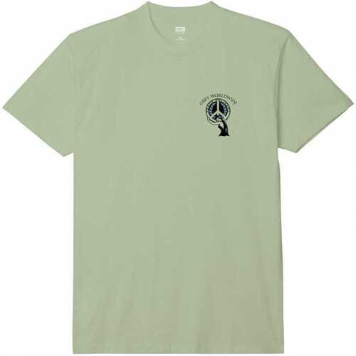 Odjeća Muškarci
 Majice / Polo majice Obey peace delivery Zelena