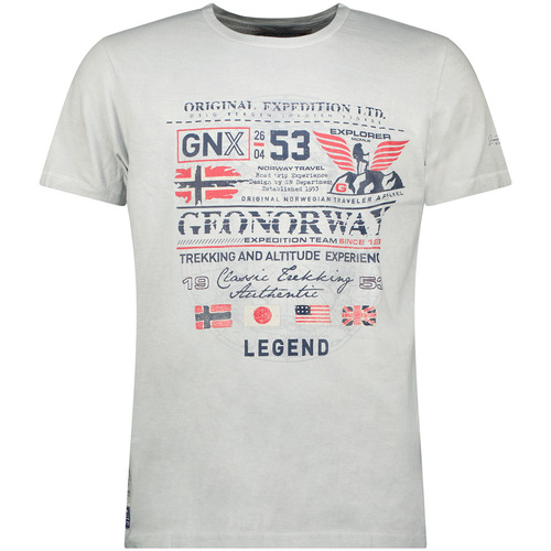 Odjeća Muškarci
 Majice kratkih rukava Geo Norway SW1562HGNO-LIGHT GREY Siva